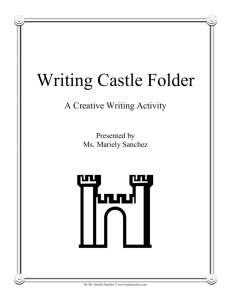 Castle Writing Folder - Ms. Sanchez` Fourth Grade Class