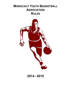 Rules - Monocacy Youth Basketball Association