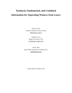 Fundamental, Technical, and Combined Information for Separating