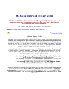 The Global Water and Nitrogen Cycles