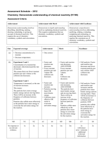 NCEA Level 2 Chemistry (91166) 2012 Assessment Schedule