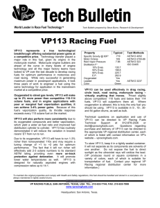 Tech Bulletin - VP Racing Fuels