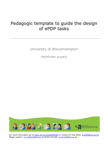Pedagogic template to guide the design of ePDP tasks