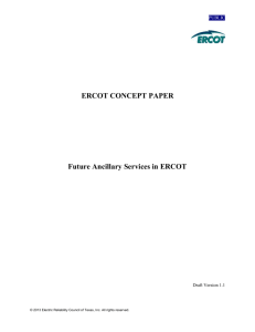 Future Ancillary Services in ERCOT