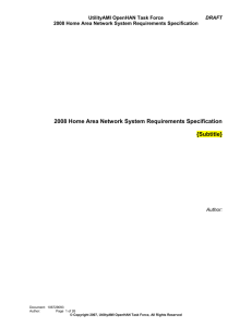 2008 Home Area Network System Requirements Specification