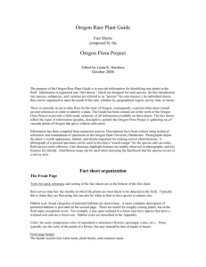 Oregon Flora Project Rare Plant Guide Overview