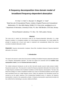 A Frequency Decomposition Time Domain Model of Broadband