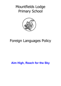 Foreign Languages Policy - Mountfields Lodge School