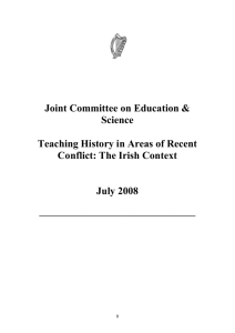 The Irish Context - Oireachtas Committee on Education and Science