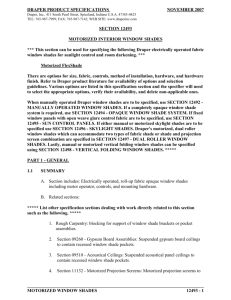 DRAPER PRODUCT SPECIFICATIONS NOVEMBER 2007 Draper