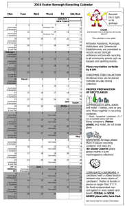 2016 Recycling Calendar ( format)