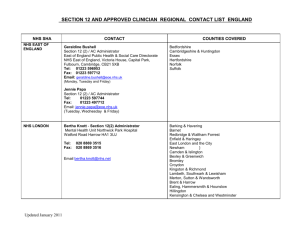 REGIONAL CONTACTS FOR SECTION 12(2)