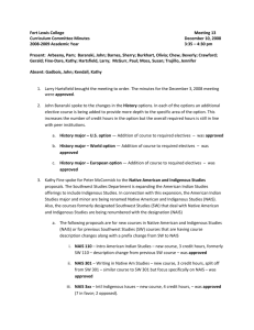 Fort Lewis College Meeting 13 Curriculum Committee Minutes