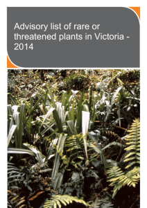 Advisory List of Rare or Threatened Plants in Victoria