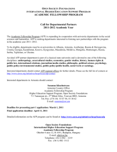 Call for Departmental Partners: Academic Fellowship