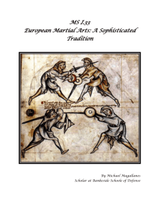 MS I.33: European Martial Arts MS I.33 European Martial Arts: A