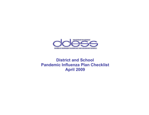 DDESS District and School Pandemic Influenza Plan