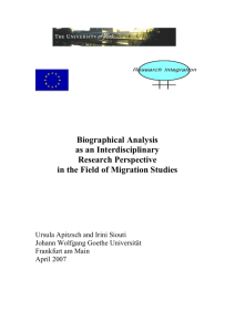 3. The biographical research perspective in the