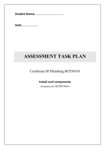 Assessment task plan:
