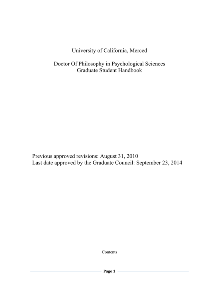 Teaching Requirements Psychological Sciences