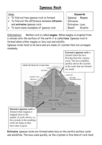 Igneous Rock - Thurman Science Resources