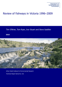Review of fishways in Victoria 1996