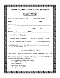 classical humanities society of south jersey (chssj)