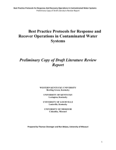 Best Practice Protocols For Response And Recovery Operations In