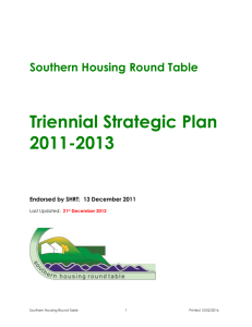Southern Housing Round Table Triennial Strategic Plan