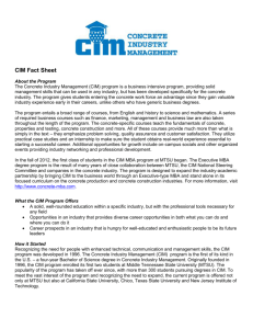 CIM Fact Sheet 2014