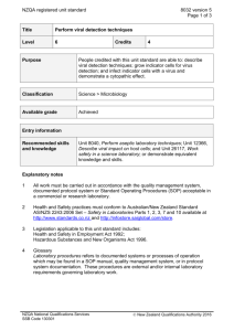 8032 Perform viral detection techniques