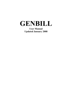 How to use the Genbill Excel process