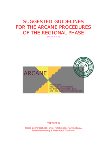 suggested guidelines for the arcane procedures