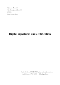 Digital Certificates & Signatures