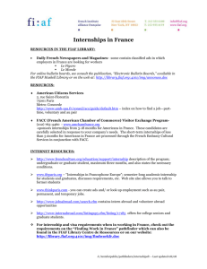 Internships in France