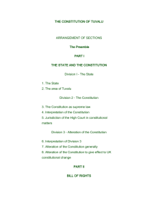 THE CONSTITUTION OF TUVALU