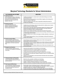Maryland Technology Standards for School Administrators