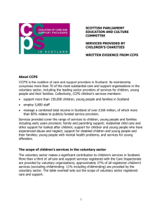 CCPS is the association of voluntary sector organisations providing