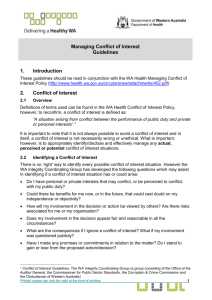 Managing Conflict of Interest Guidelines