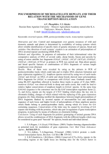Polymorphism of microsatellite repeats and their relation with the
