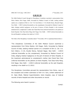 Order No-1100 - Delhi Medical Council