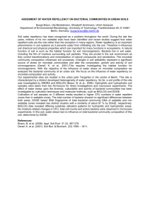 Assessment of water repellency on bacterial community in urban soils