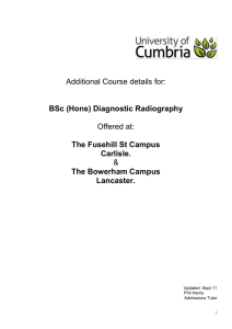Radiography pack 2014 - University of Cumbria
