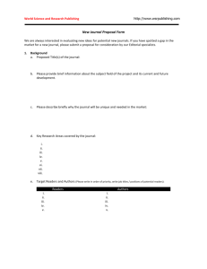 New Journal Proposal Form