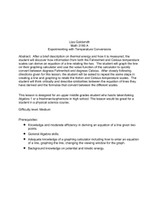 Experimenting with Temperature Conversions