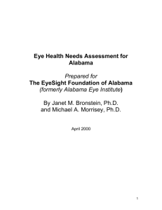 What are the most serious eye health problems in Alabama