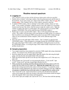 Routine manual spectrum - St. John Fisher College