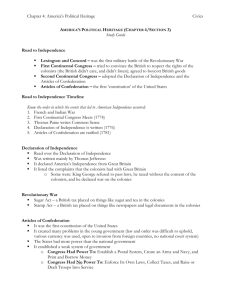 America`s Political Heritage (Chapter 4) Exam Study Guide