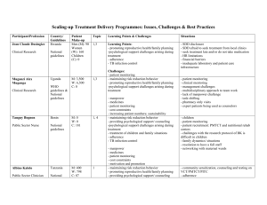 Synthesis of case-studies by participants