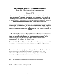 Board and Administrative Organization
